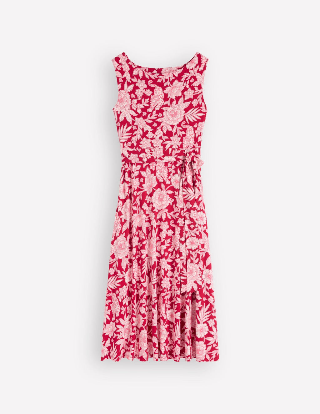 Tamsin Jersey Midi Dress-Spicy Red, Tigers Paradise