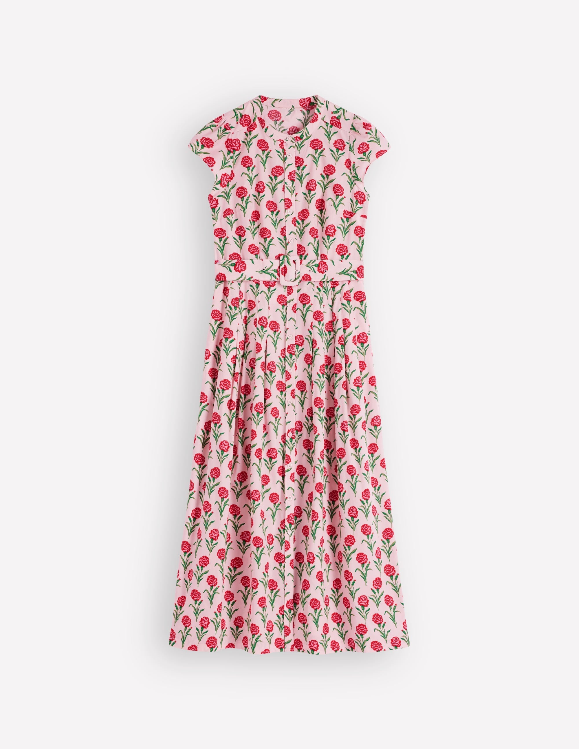 Arabella Cotton Maxi Dress-Pink Carnation Stem
