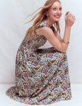 Smocked Jersey Midi Dress-Multi, Flourishing Meadow
