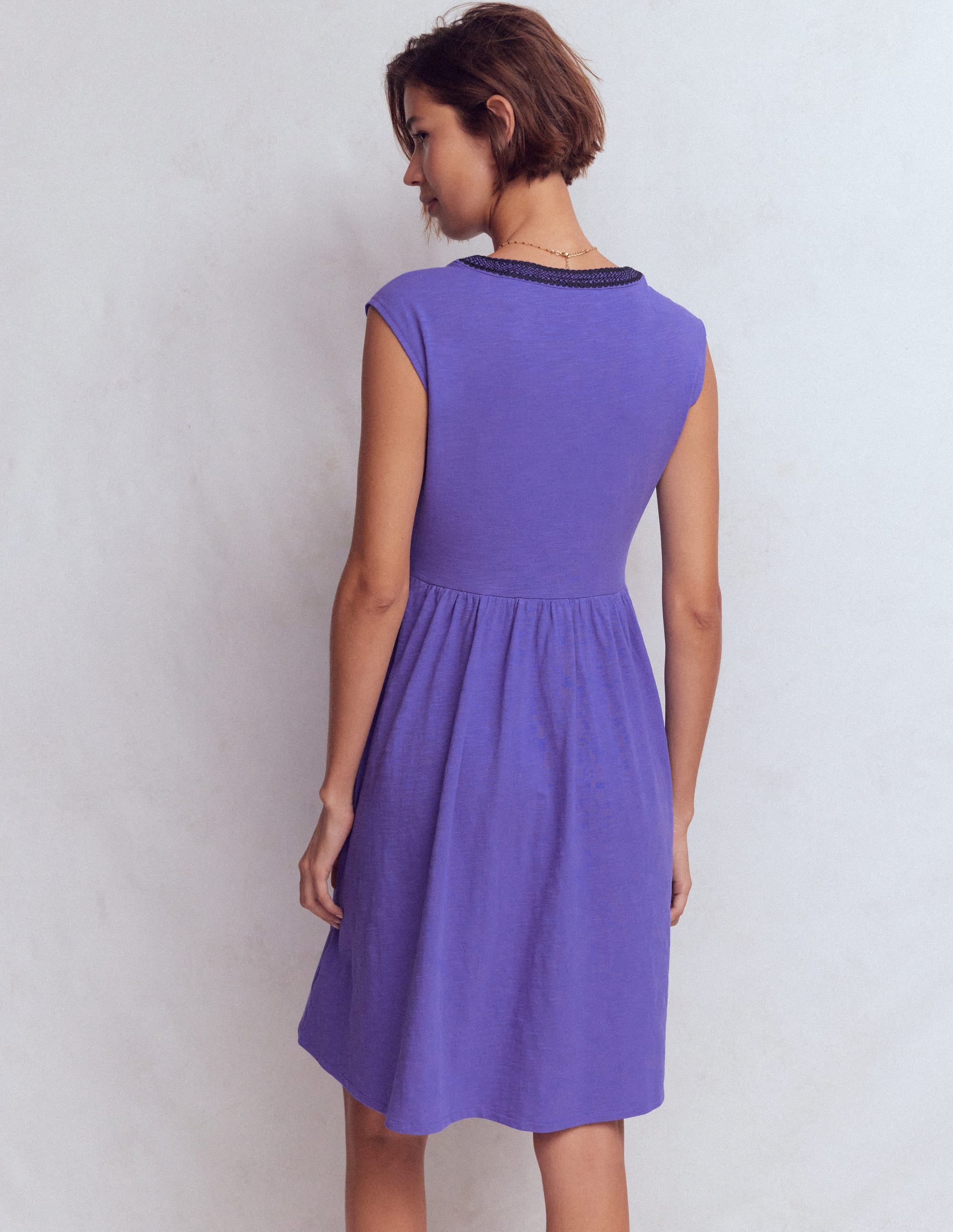 May Jersey Short Dress-Han Purple