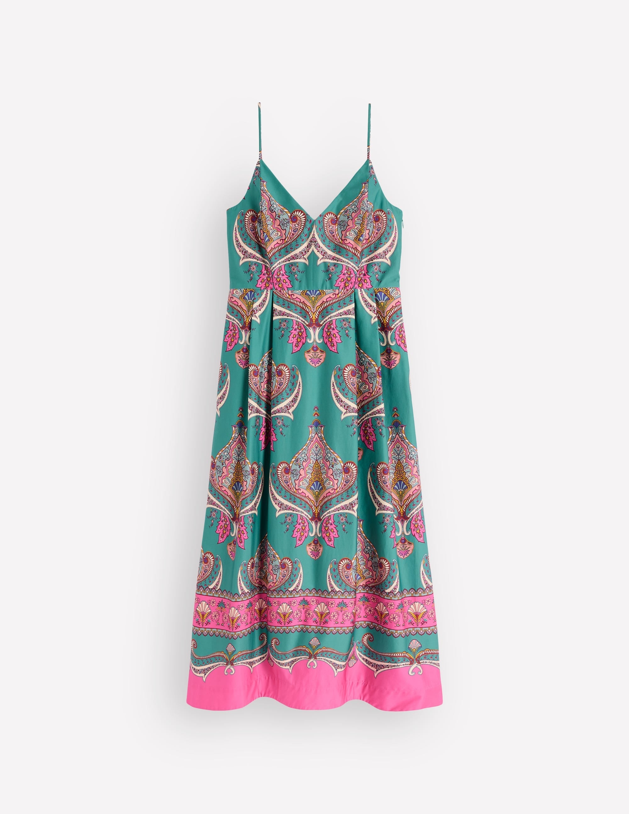 Empire Poplin Occasion Dress-Aurora Blue,  Ornamental Charm